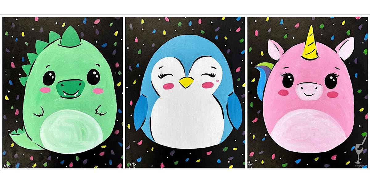 Squishy Animals Steal the Show - Paint and Sip in New Braunfels | Classpop!\u2122