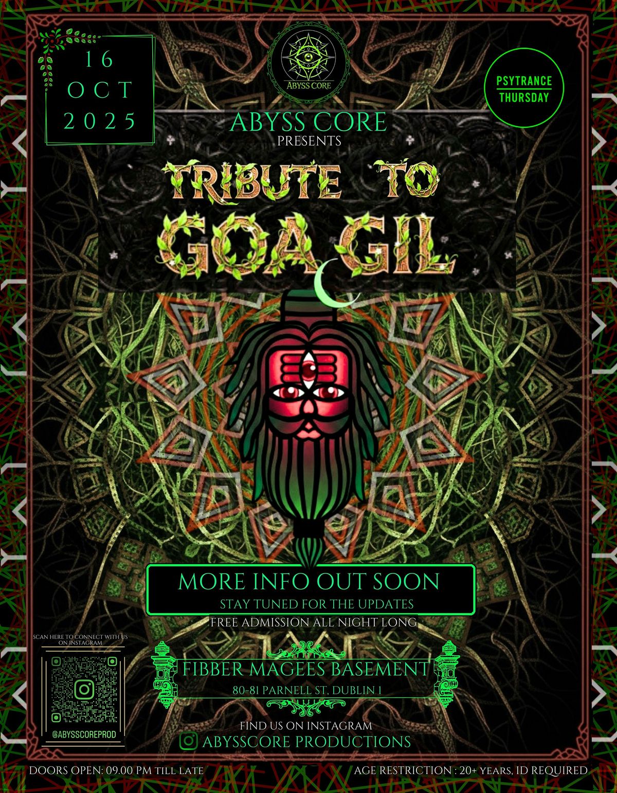 ABYSS CORE -  ''TRIBUTE TO GOA GIL'' | PSYTRANCE THURSDAYS