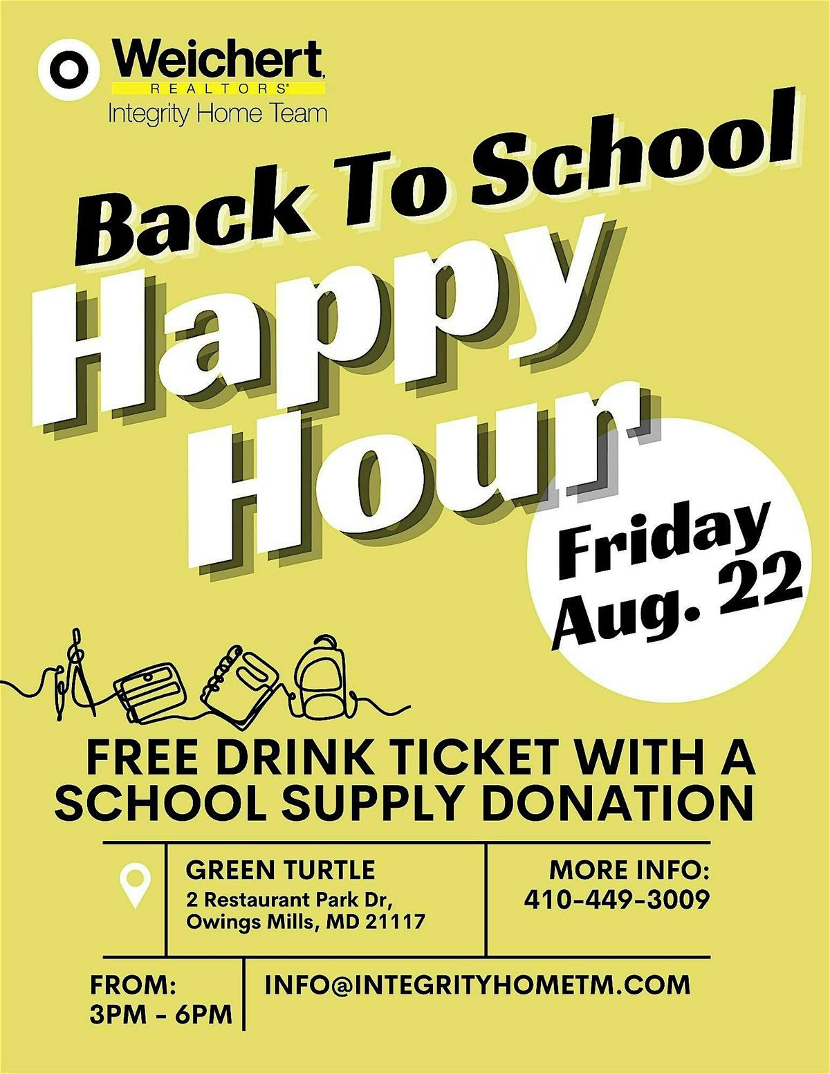 Happy Hour Mixer hosted by Weichert, Realtors-Integrity Home Team