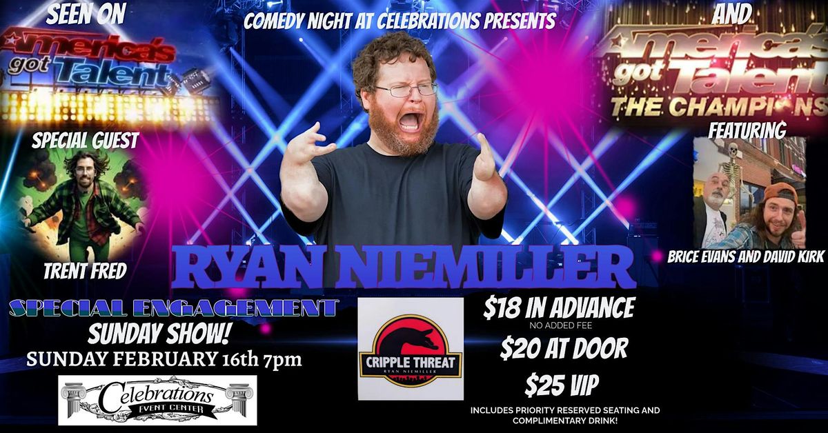 Comedy Night at Celebrations Presents Ryan Niemiller