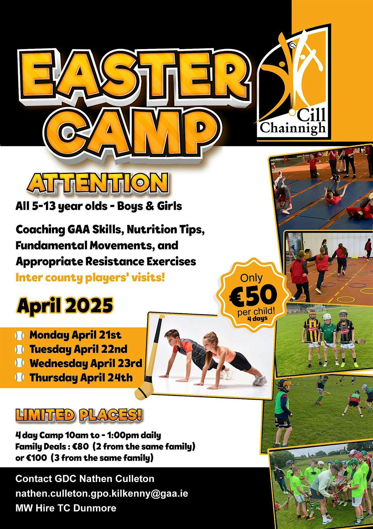 Kilkenny GAA - Inclusive Easter Camp 2025 (Hurling\/Camogie\/Football)