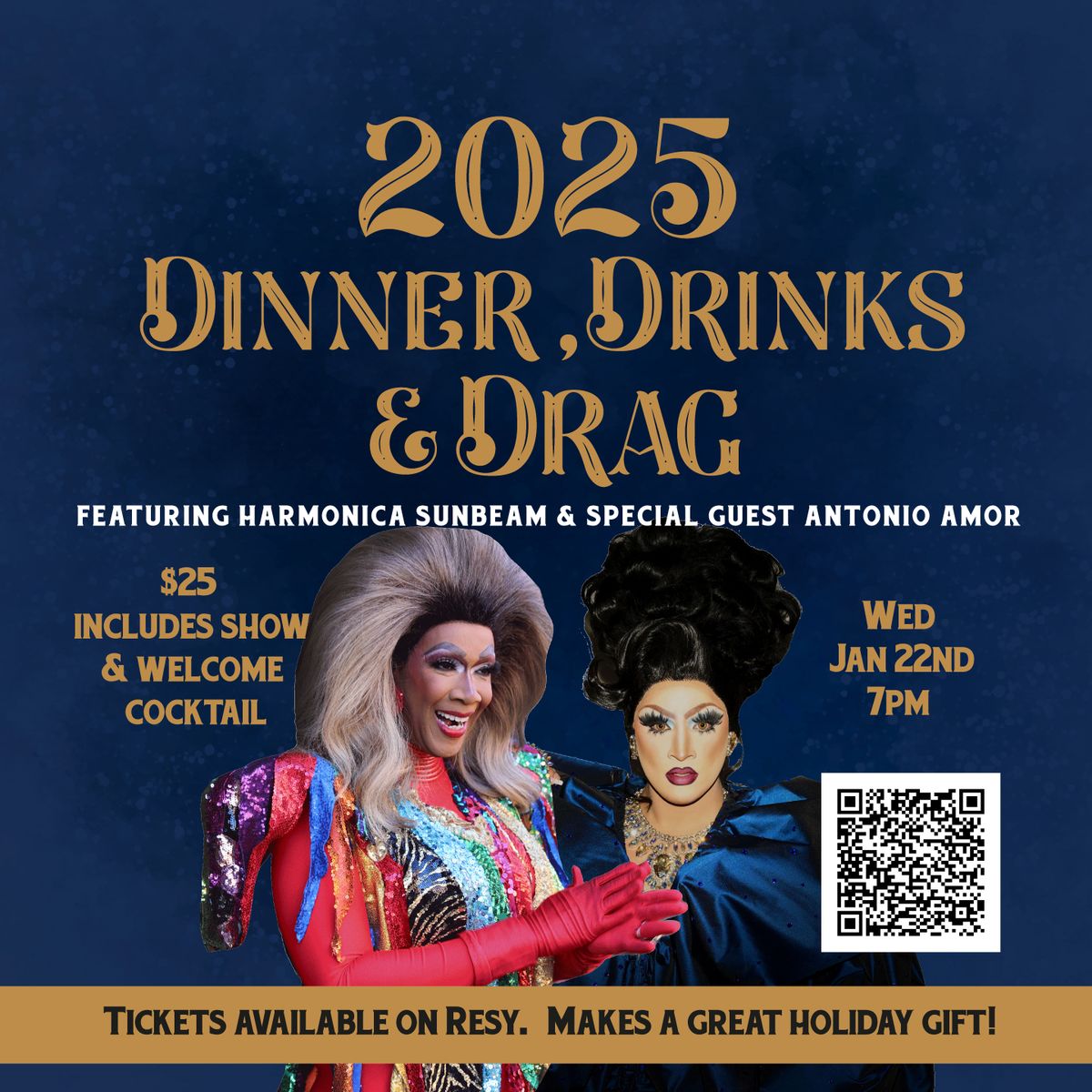 Dinner, Drinks + Drag!