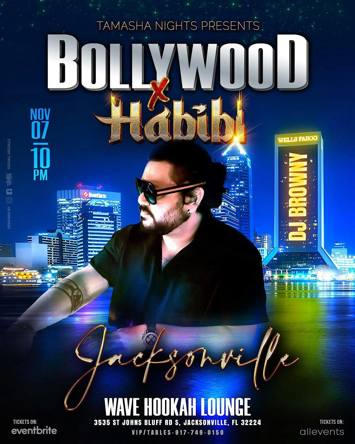 JACKSONVILLE BOLLYWOOD HABIBI NIGHTS FT. DJ BROWNY @WAVE HOOKAH LOUNGE