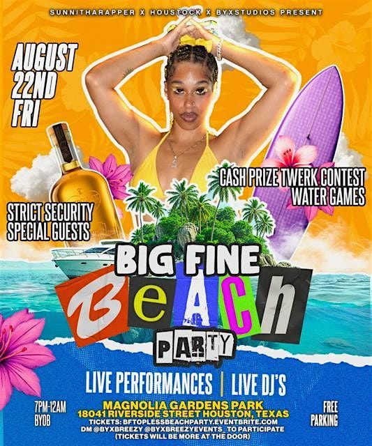 BIG FINE TOPLESS BEACH PARTY