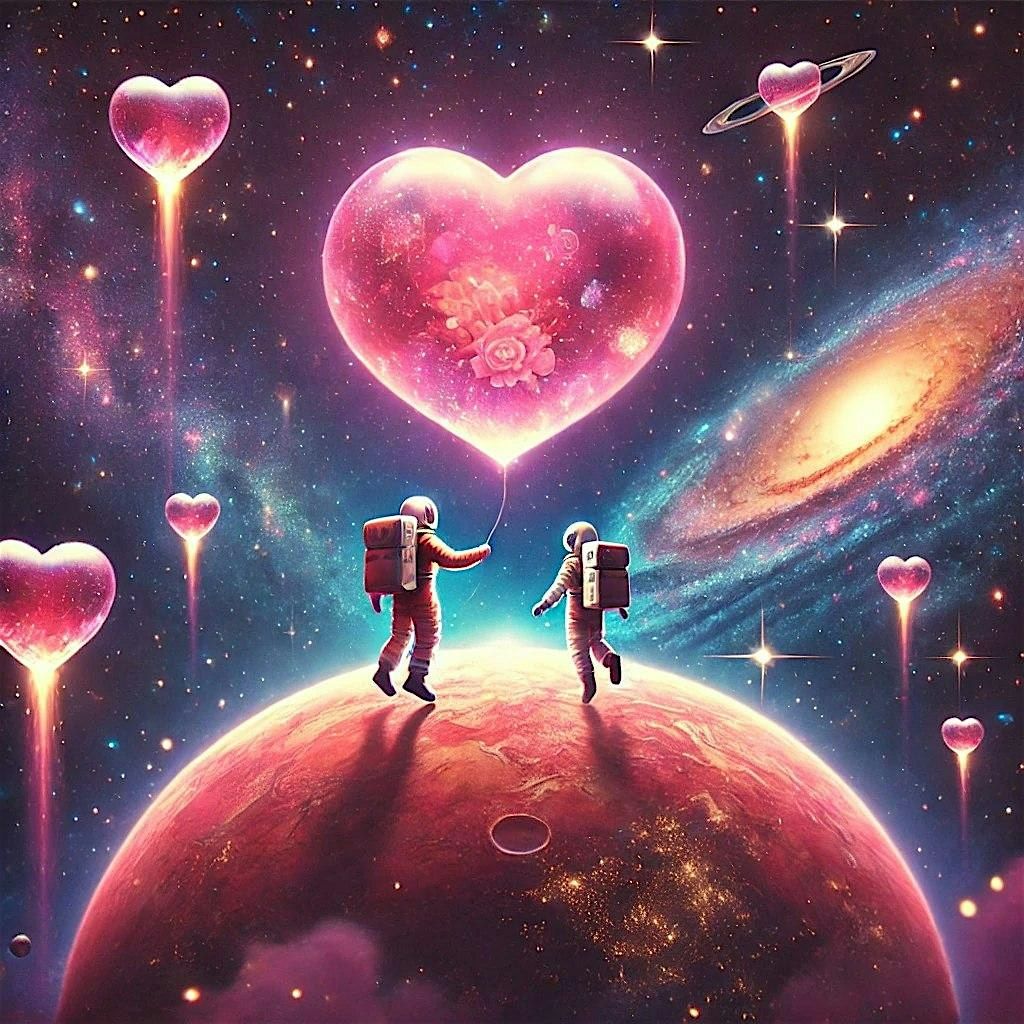 Starry Eyed Valentine in Space