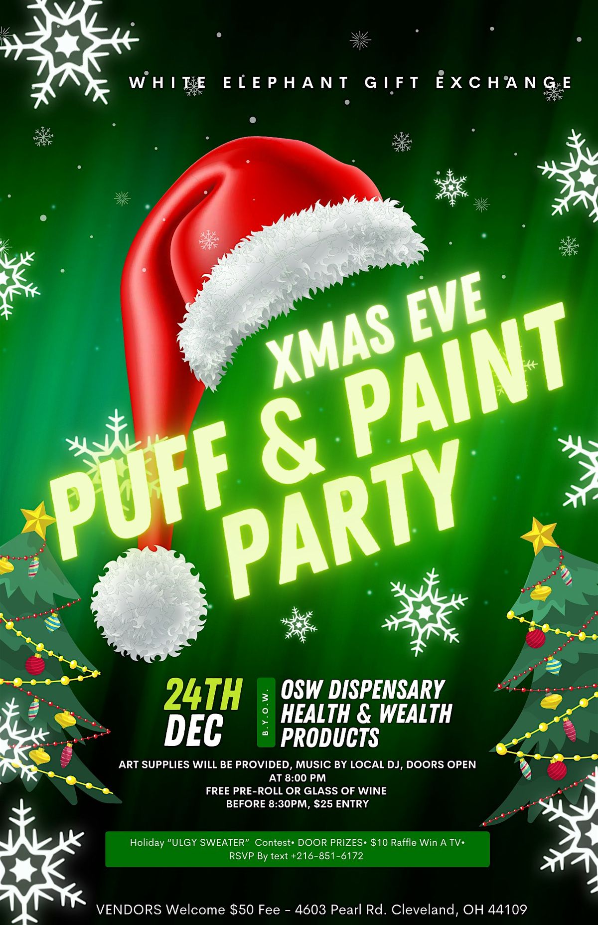 Xmas Eve-  Puff & Paint - Ugly Sweater Party