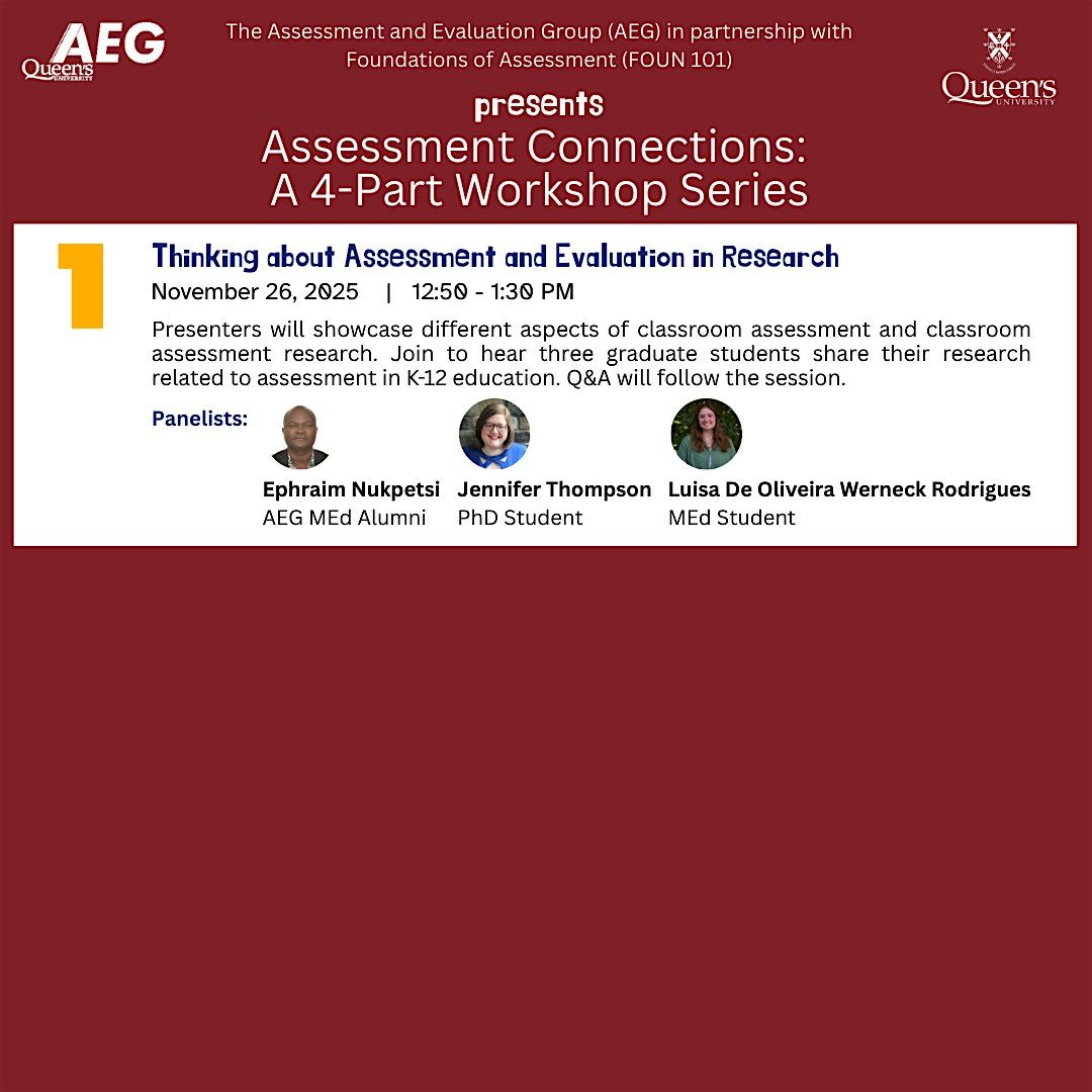 Thinking about Assessment and Evaluation in Research