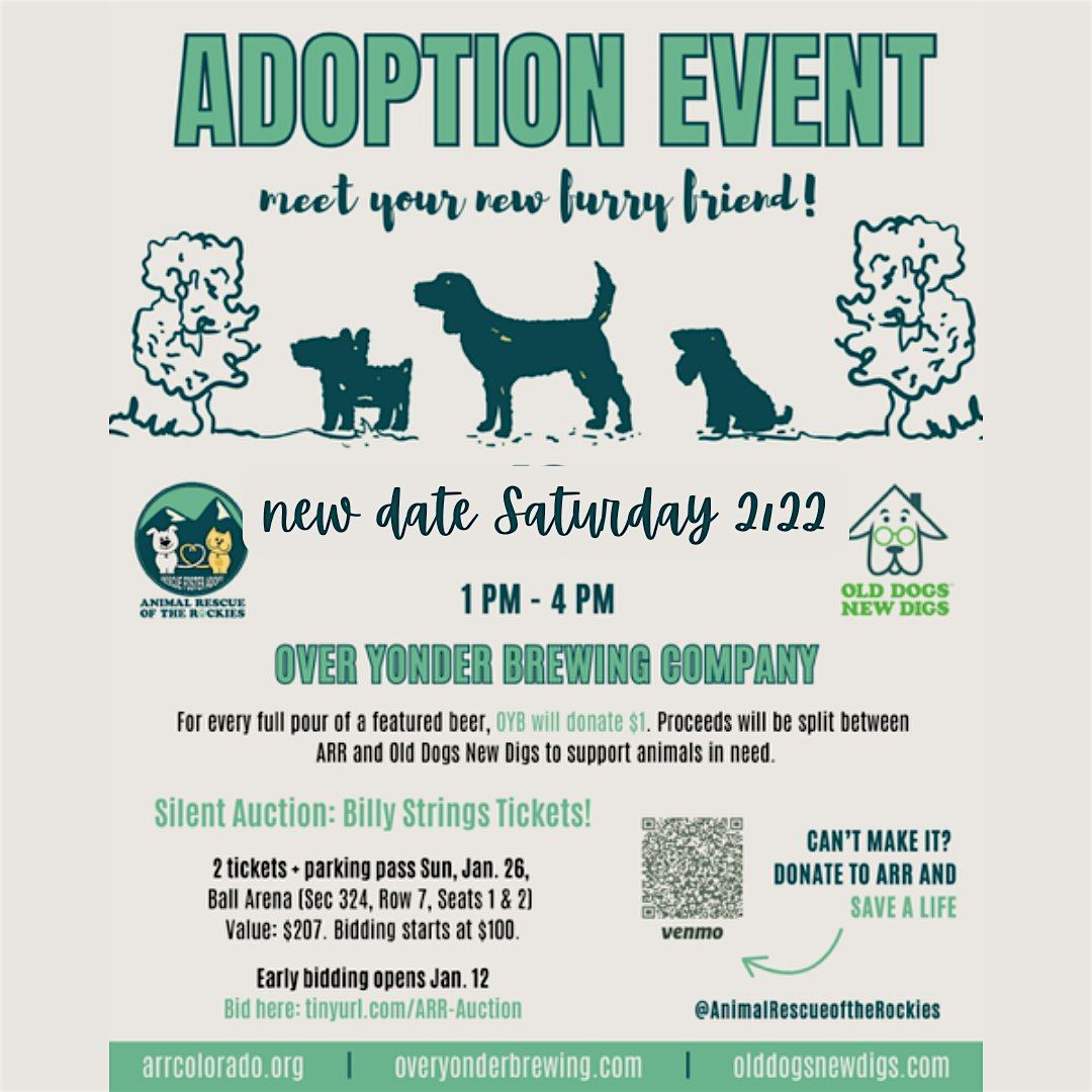 Adoption Event At Over Yonder Brewing (no ticket required)