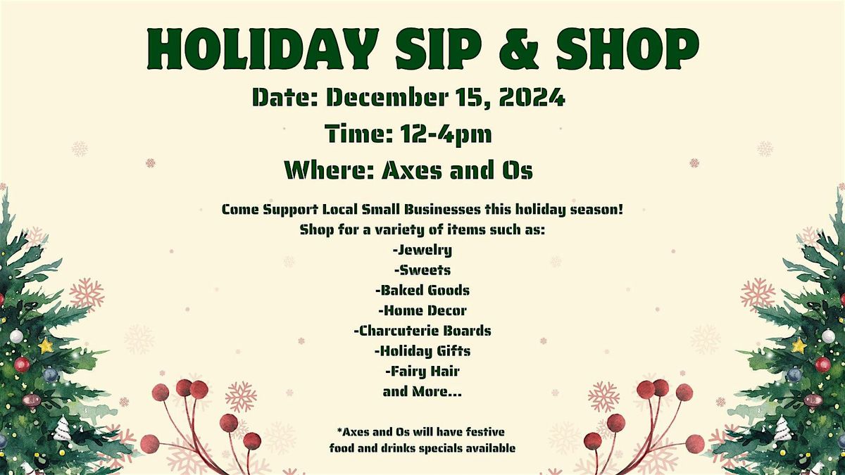 Holiday Sip & Shop