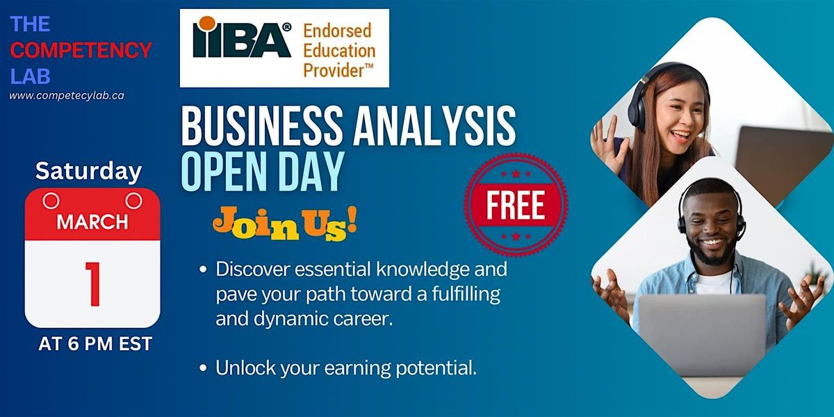 Free Business Analysis Open Day- Unlock Your Earning Potential