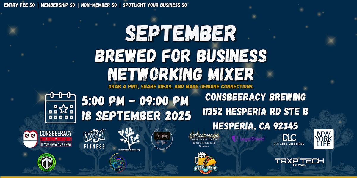 Brewed for Business Networking Mixer