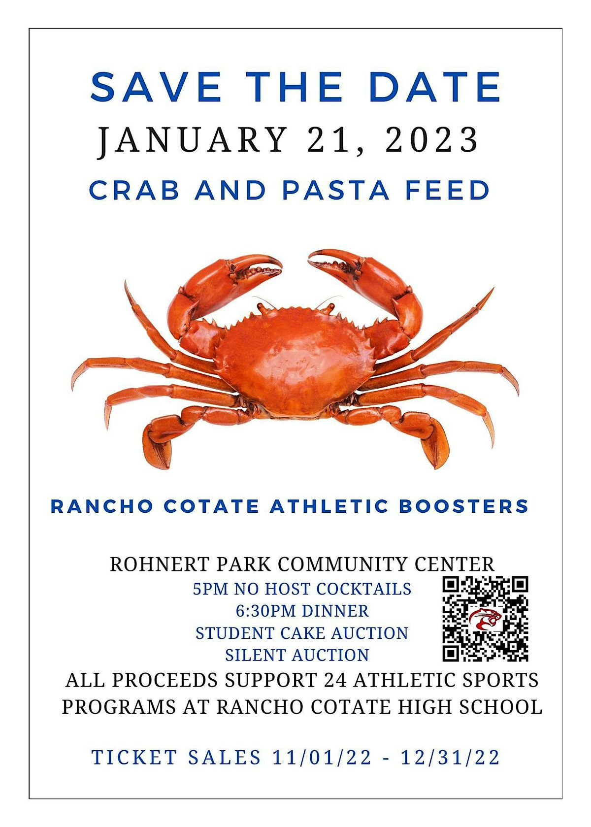 Rancho Athletics Annual Crab, Pasta and Silent Auction