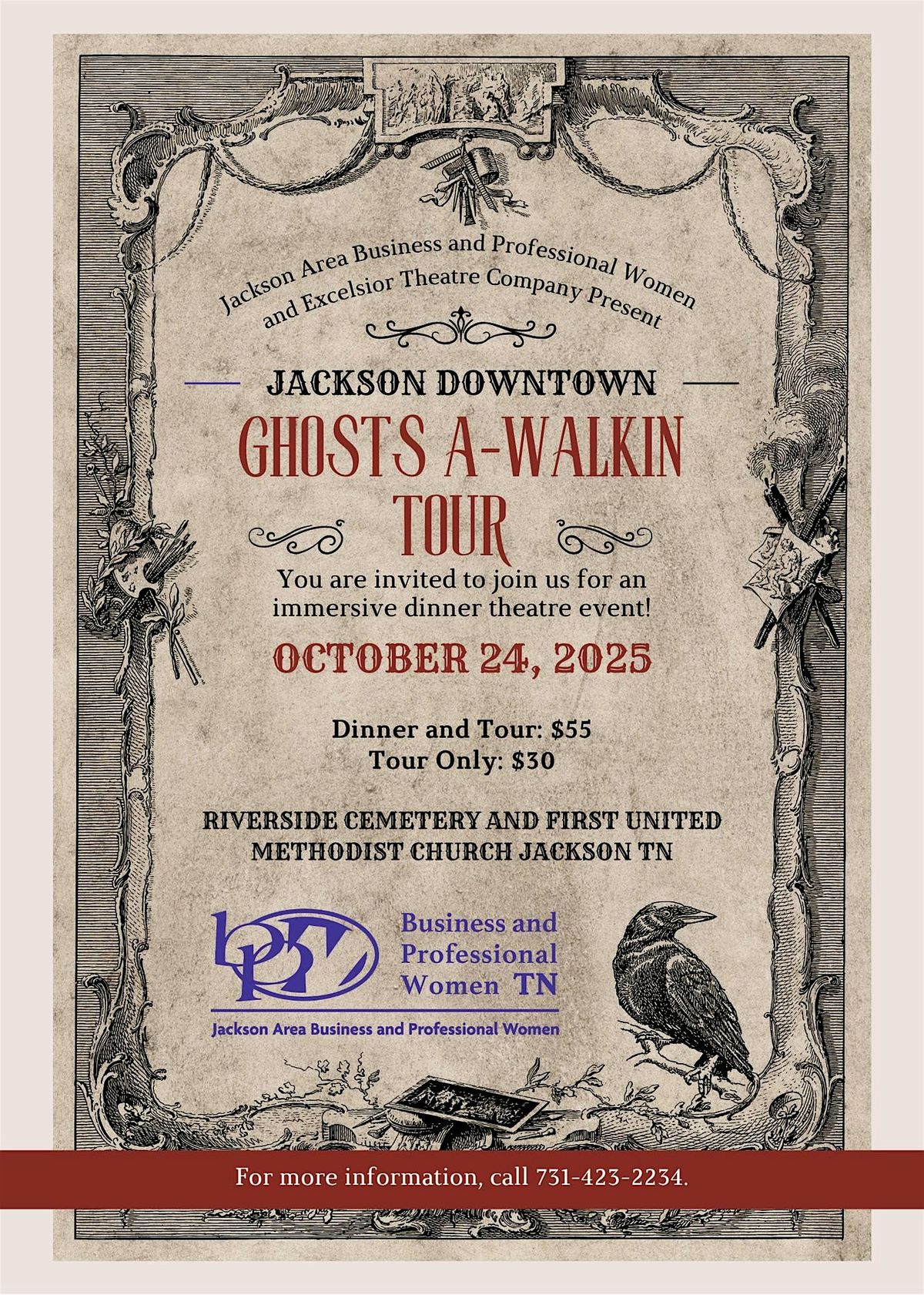 Ghost Walking Tour sponsored by Jackson Area Business and Prof. Women