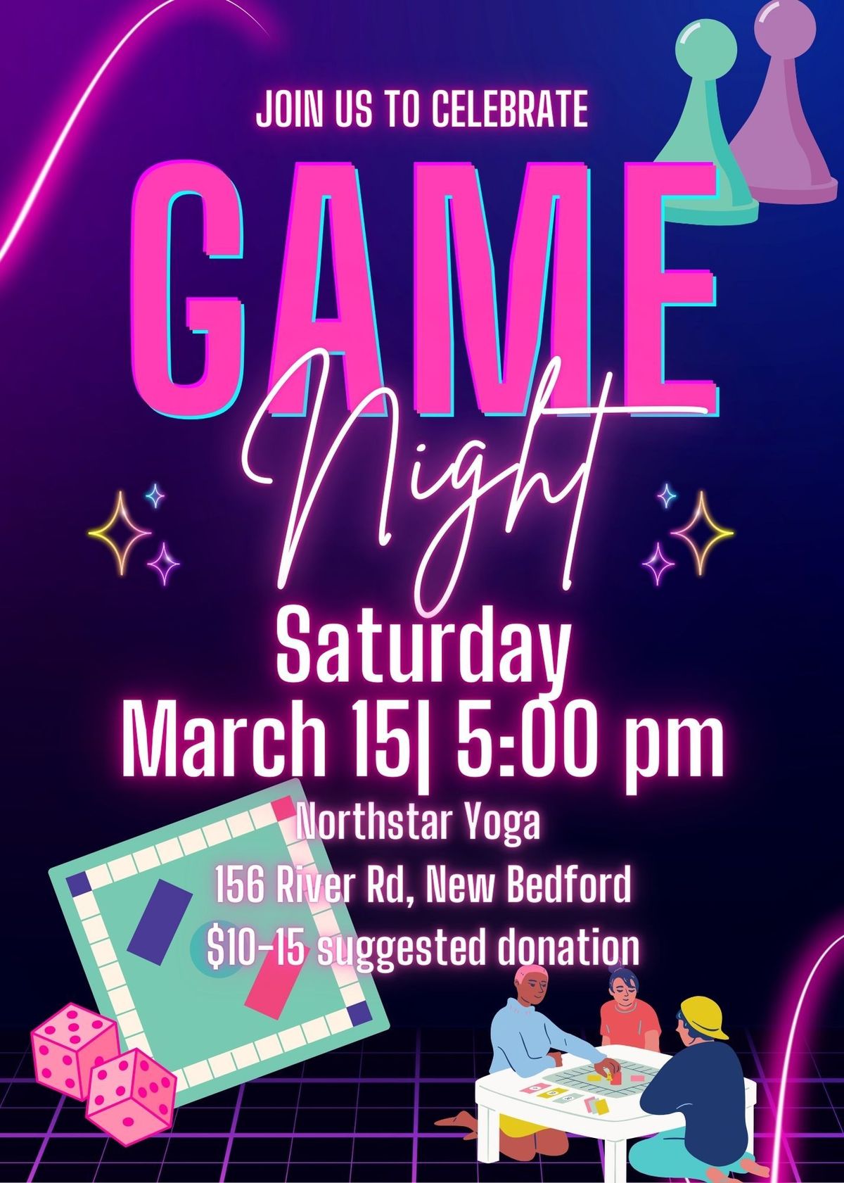 3\/15\/25 Game Night at Northstar Yoga