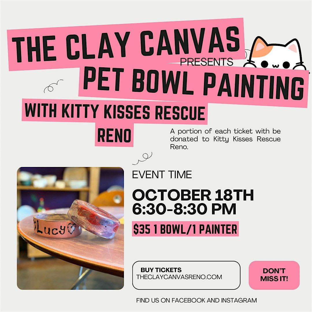 Pet Bowl Painting with Kitty Kisses Rescue Reno