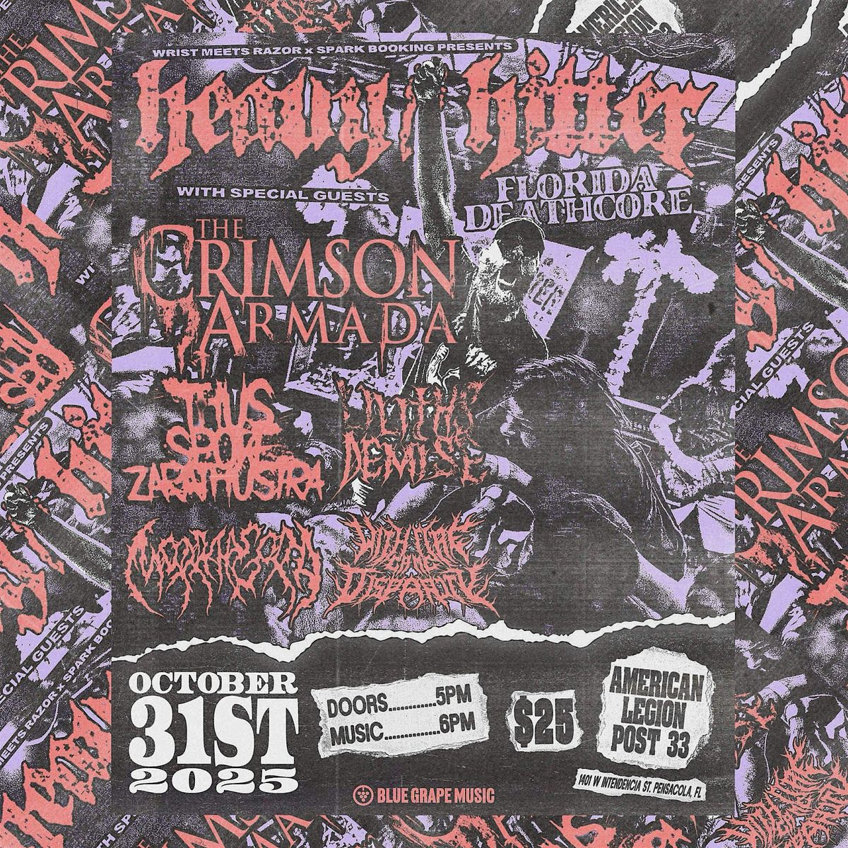 Heavy\/\/Hitter and The Crimson Armada American Legion post 33 Pensacola FL