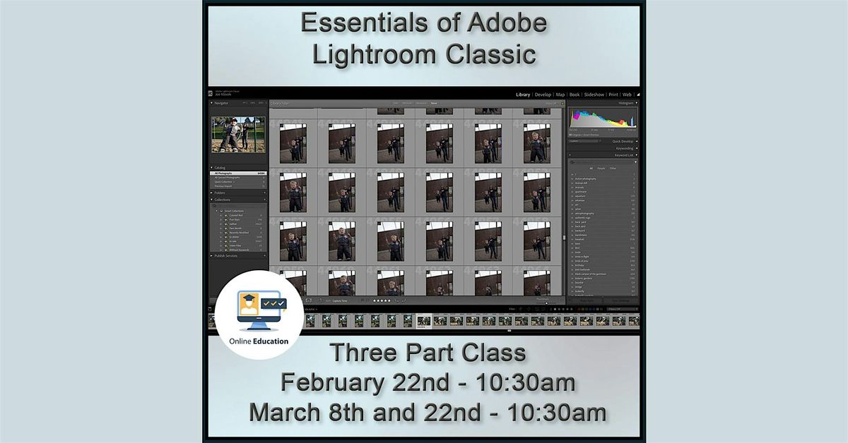 Essentials of Adobe Lightroom Classic with Joe Klocek (Online Class)