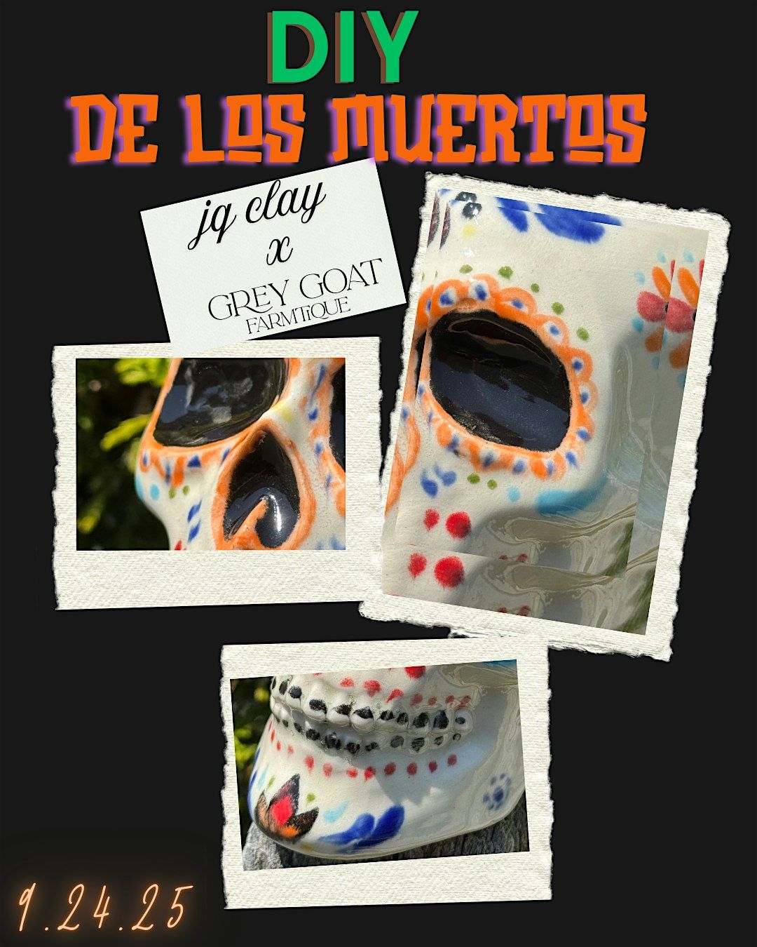 DIY de los muertos w\/ JQ Clay (paint & sip)