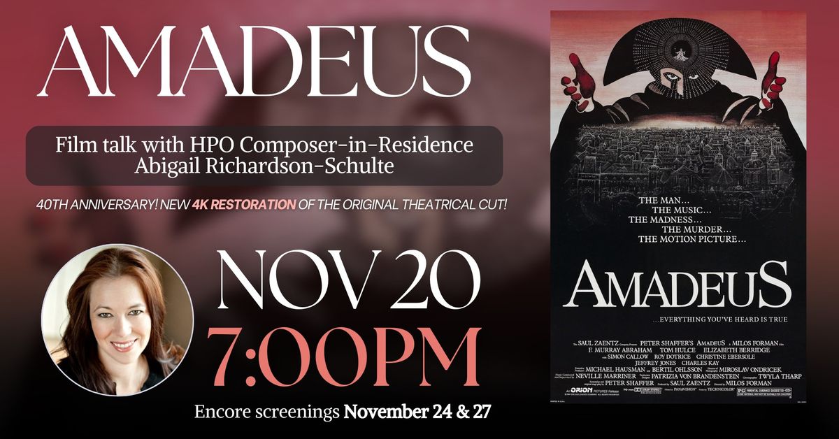 Amadeus: Screening & Film Talk with HPO Composer-in-Residence 