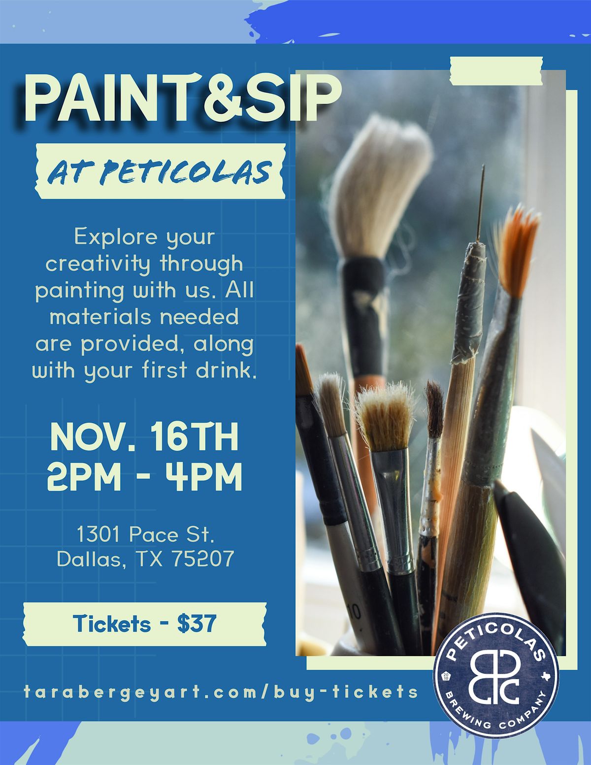 Paint and Sip at Peticolas Brewing