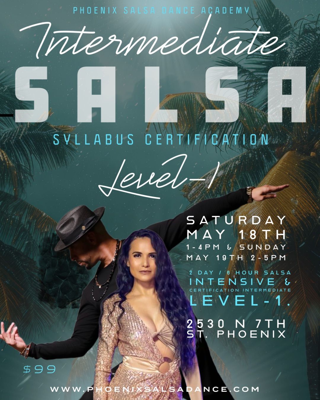 Intermediate Level-1 Salsa Certification: Phoenix Salsa Academy! 