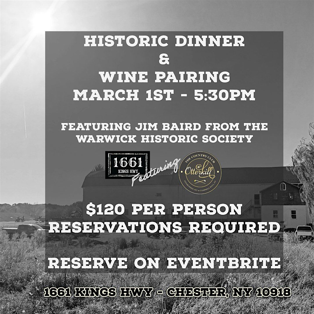 Historic Dinner & Wine Pairing