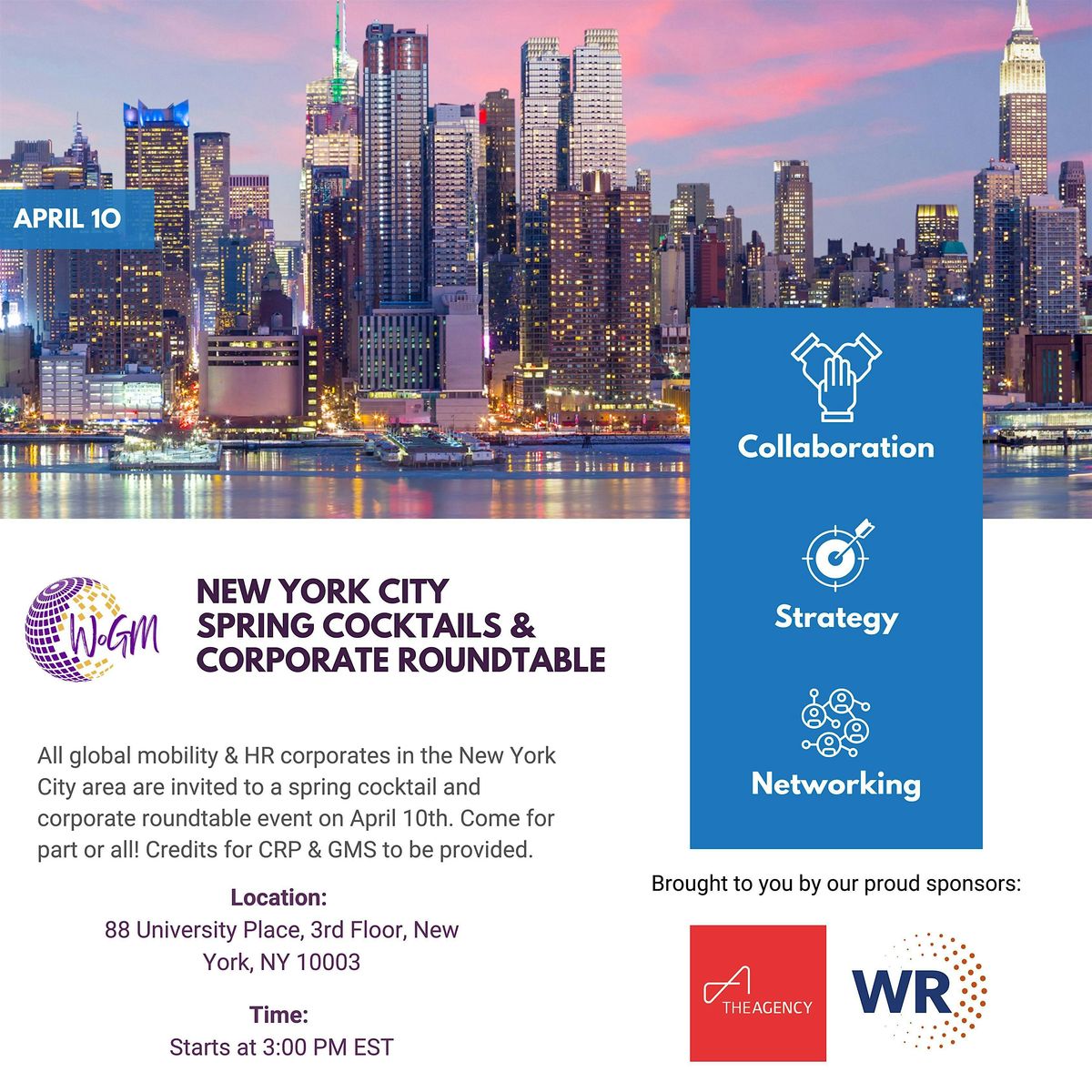 Women of Global Mobility NYC Spring Cocktails & Corporate Roundtable