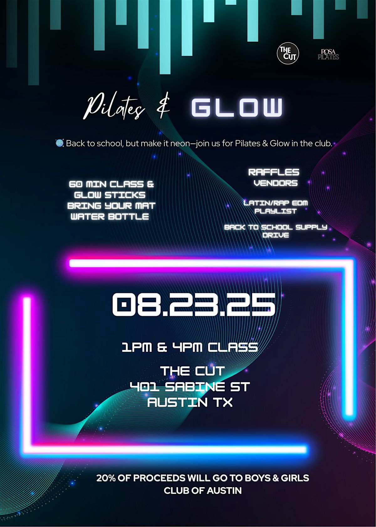 Pilates & Glow: Back to School Edition in the Club