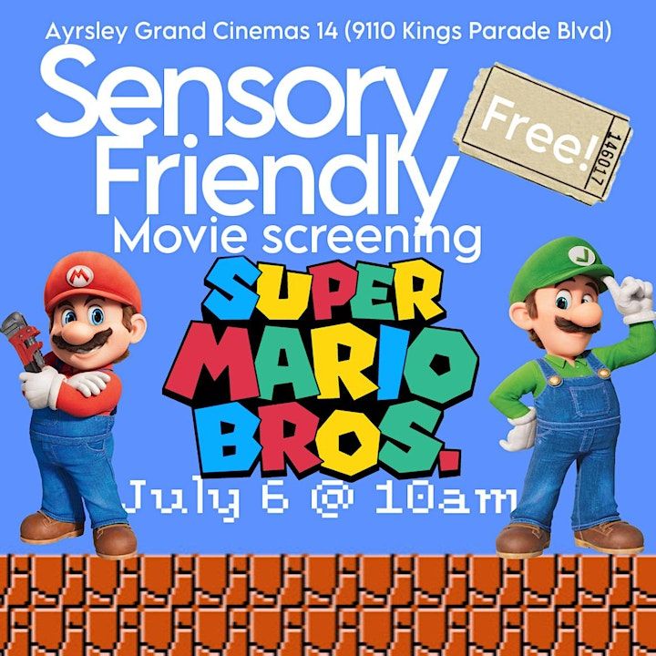 Sensory Friendly Showtime The Super Mario Bros. Movie, Ayrsley Grand