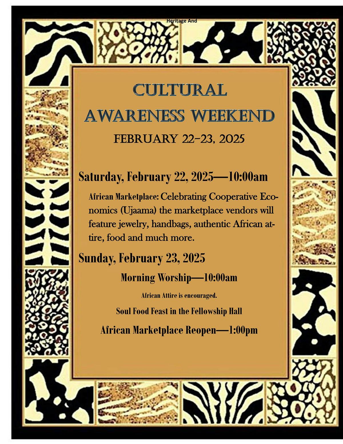 Little Rock Church Cultural Awareness Weekend