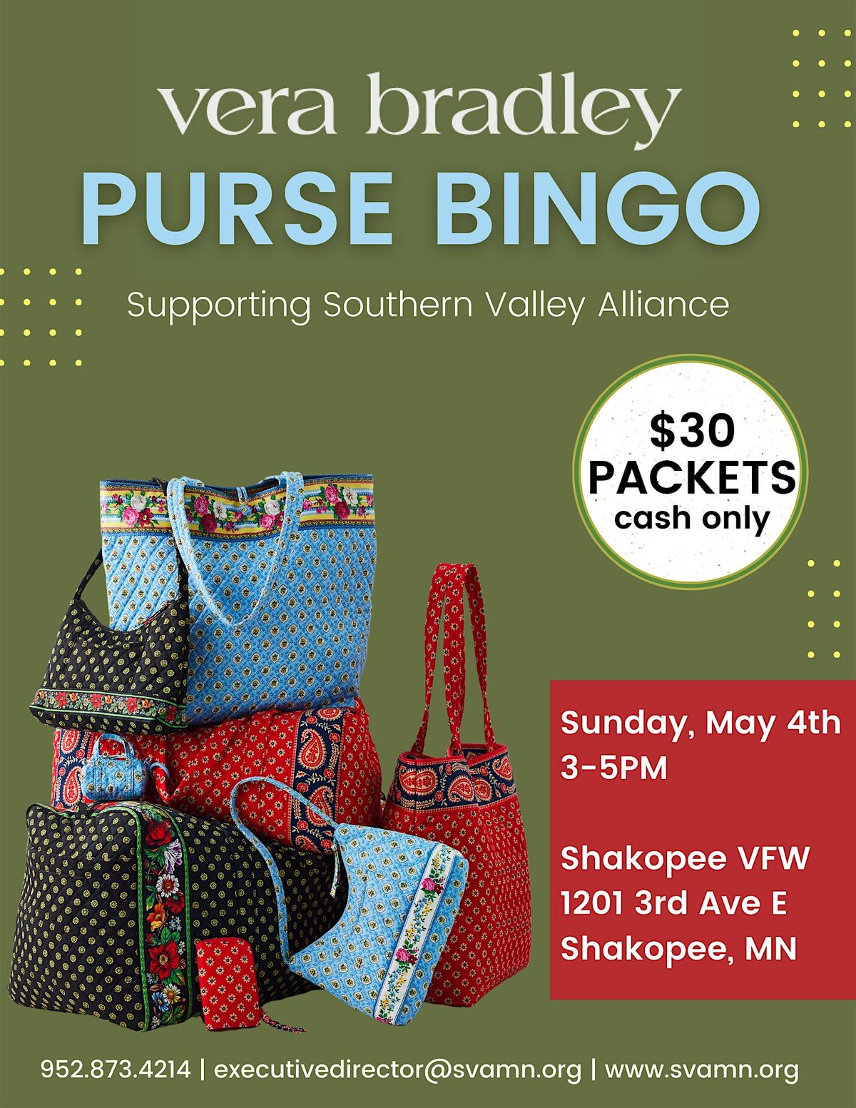 Vera Bradley Purse Bingo