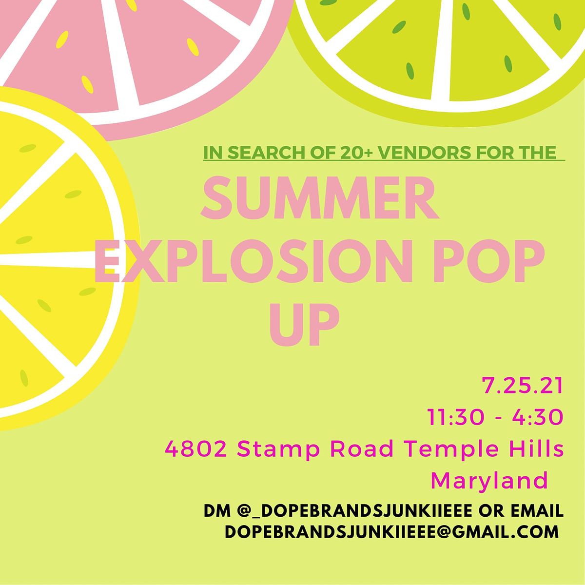 Summer Explosion Pop Up