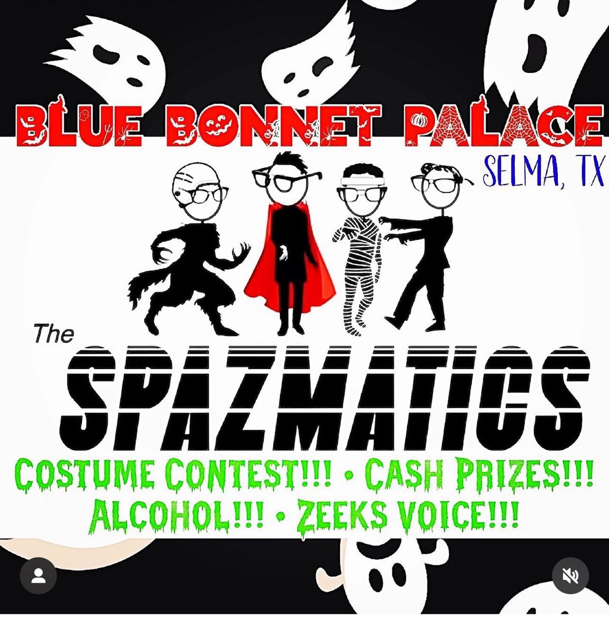 Spazmatics Halloween Concert at Bluebonnet Palace!