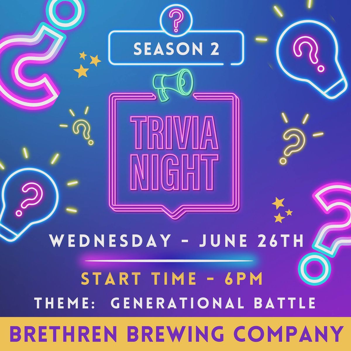 Trivia Night: Generational Battle