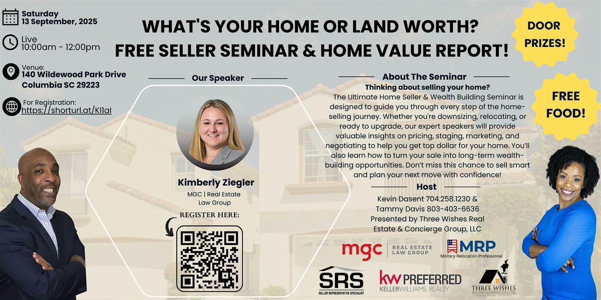 What's your home or land worth? Free Seller Seminar & Home Value Report