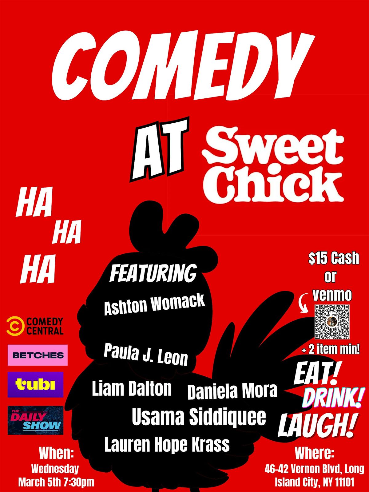 Comedy at Sweet Chick LIC