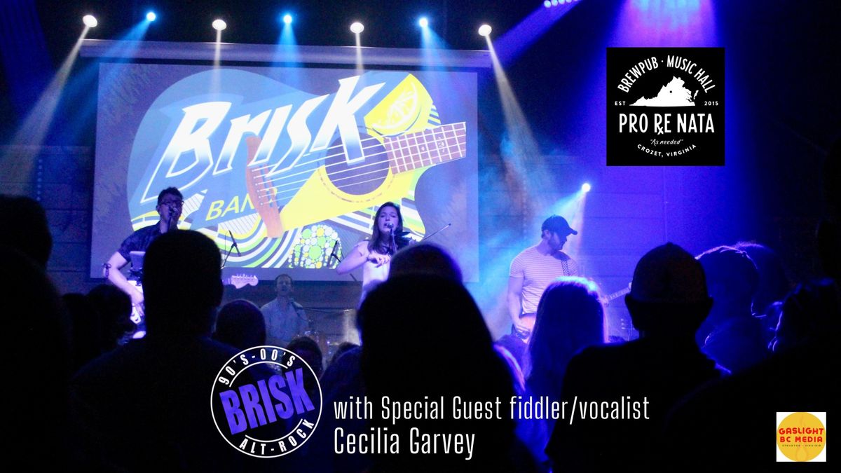 Brisk w\/ Special Guest fiddler Cecilia Garvey @ Pro Re Nata