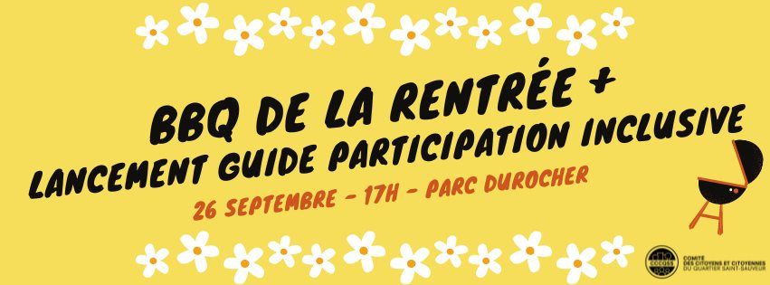 ? Invitation au Lancement du Guide d'inclusion et BBQ de la rentr\u00e9e du CCCQSS ! ?