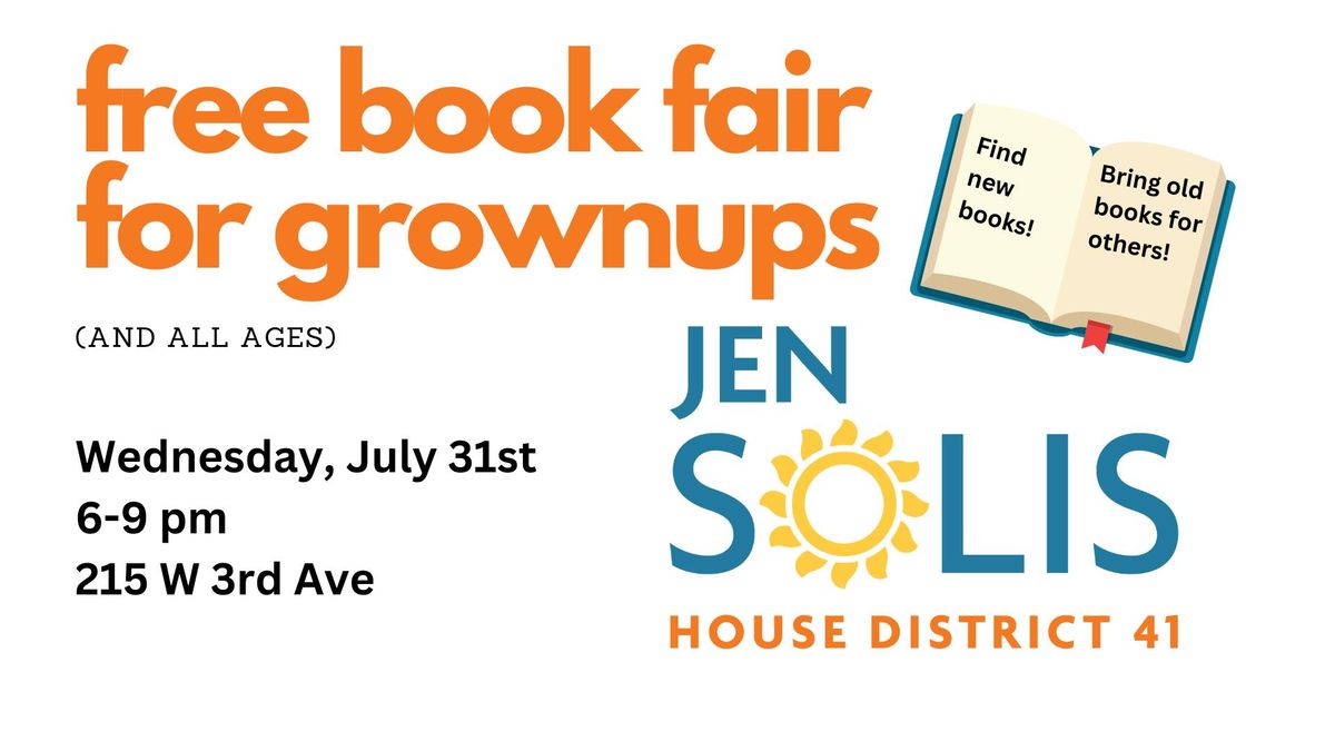 Free Book Fair For Grownups (and all ages)