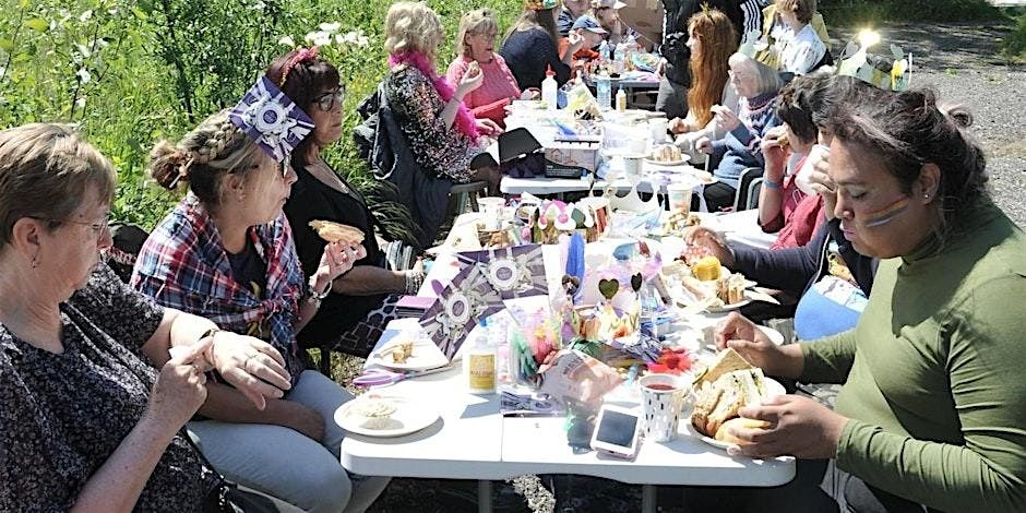 Vintage tea party and zero waste fashion show