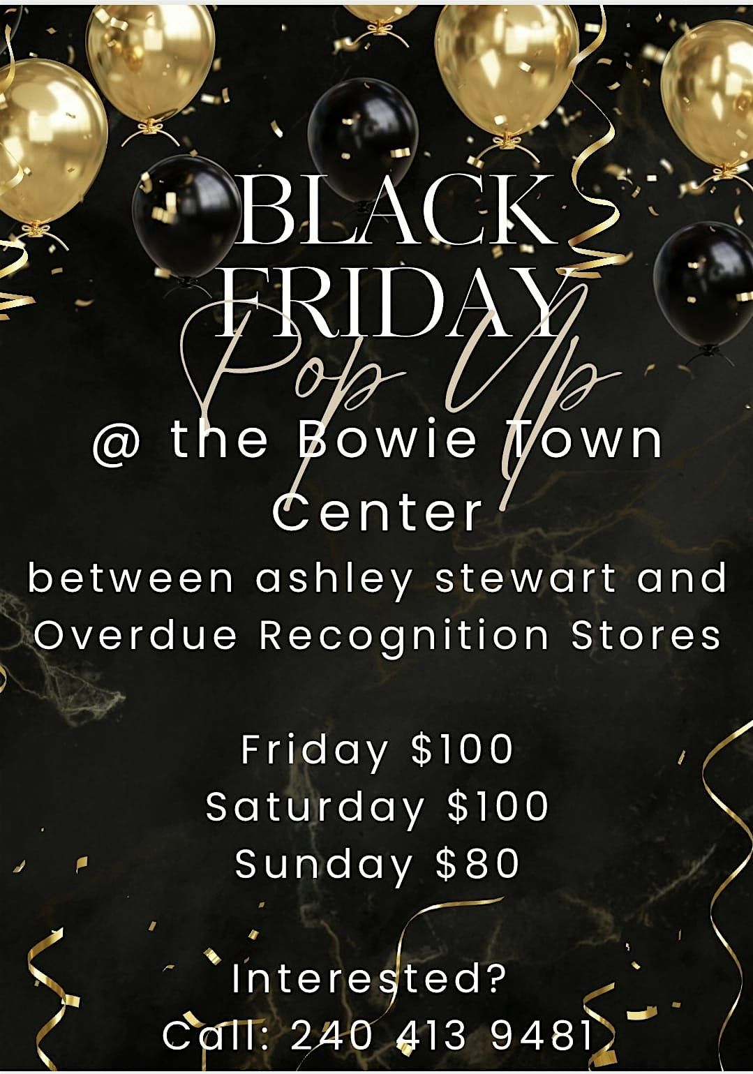 BLACK FRIDAY POP UP