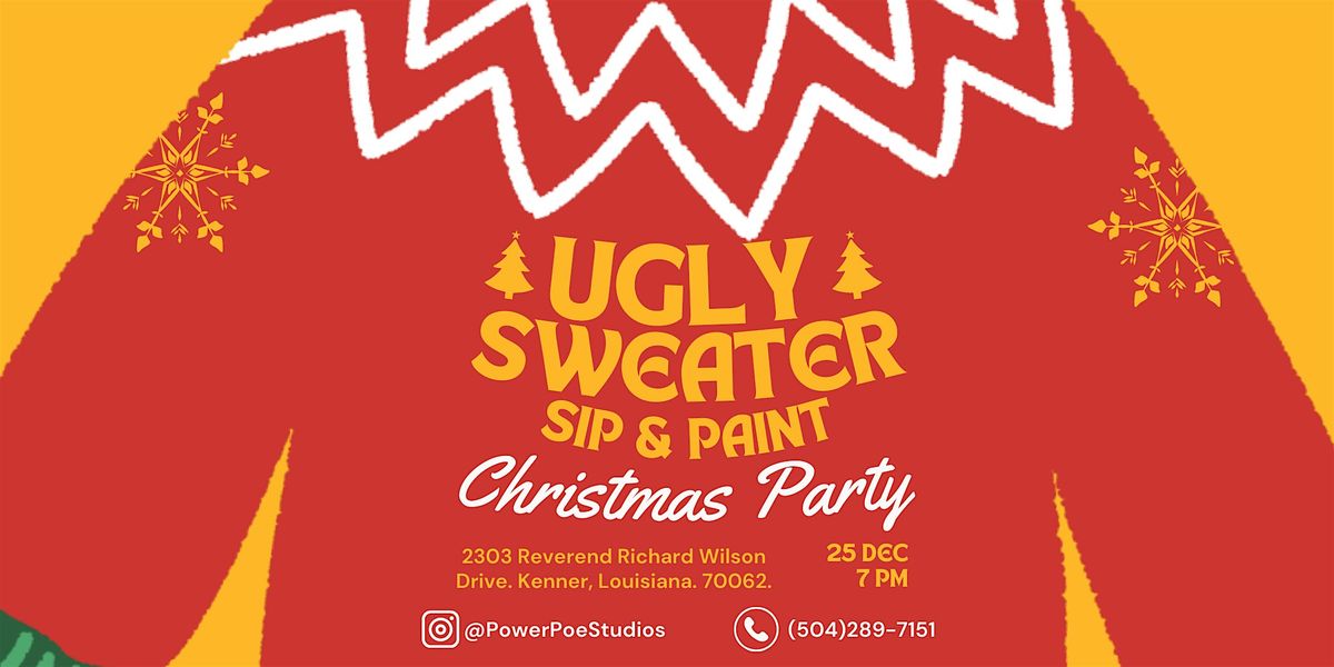 12\/25: Ugly Sweater Sip & Paint Christmas Party