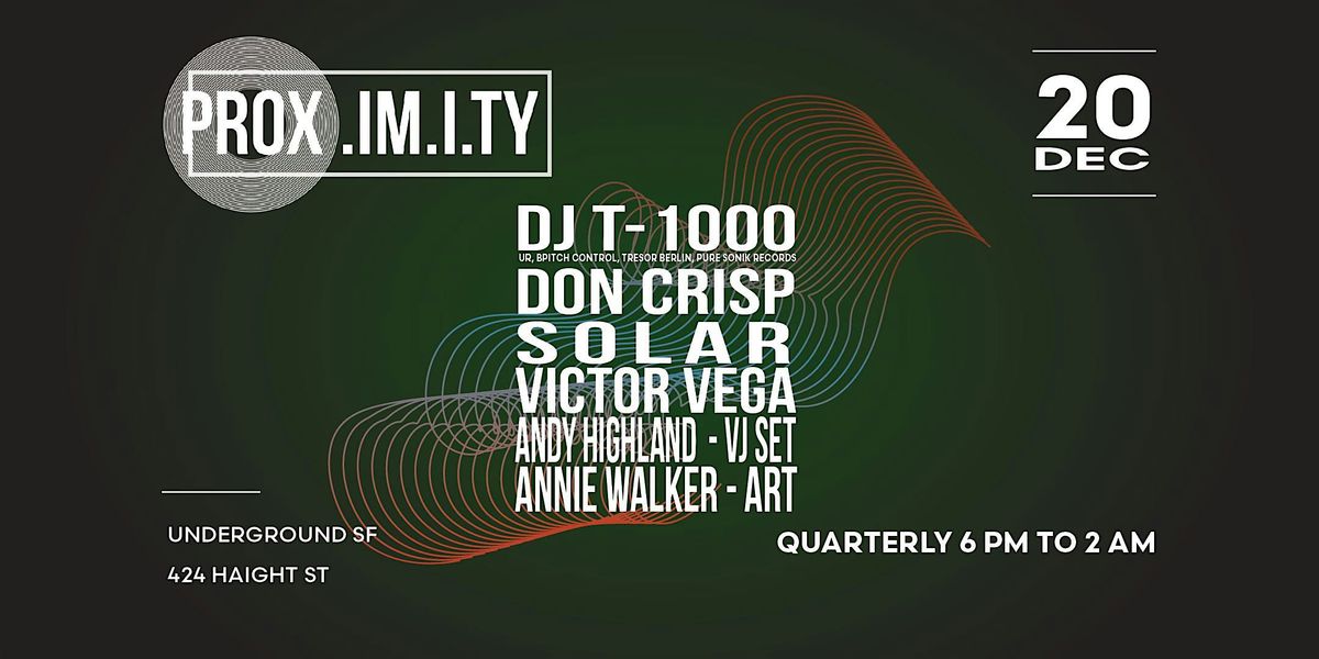 DJ T 1000, Don Crisp, Solar, V Vega Andy Highland VJ, Annie Walker  ART