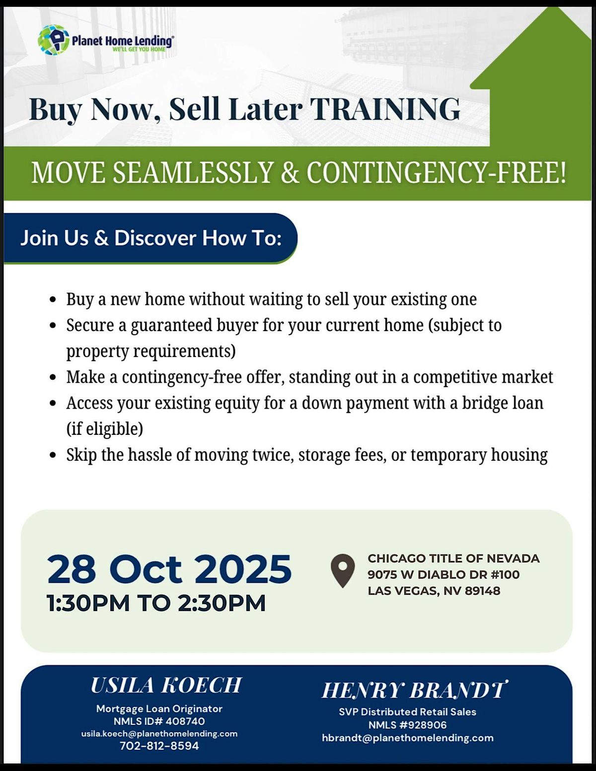 Buy Now, Sell Later TRAINING