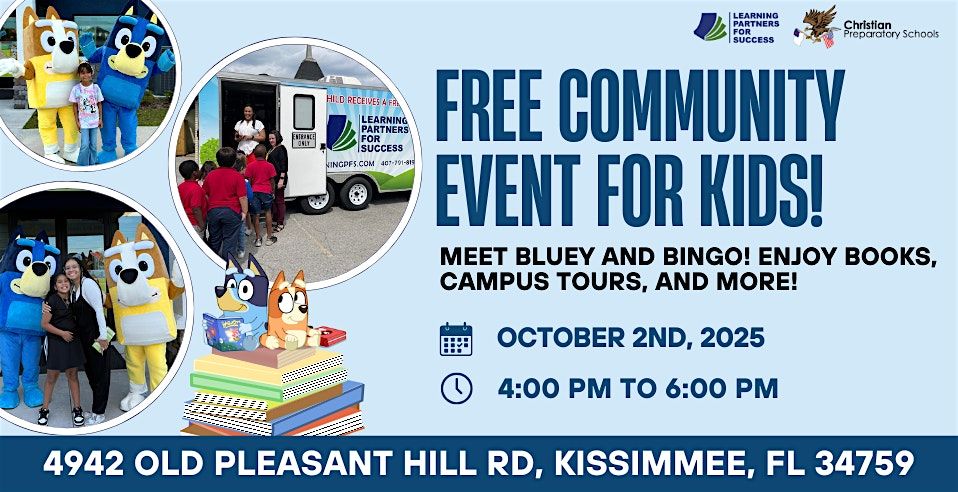 Free Community Day Event! Meet Bluey & Bingo LIVE!