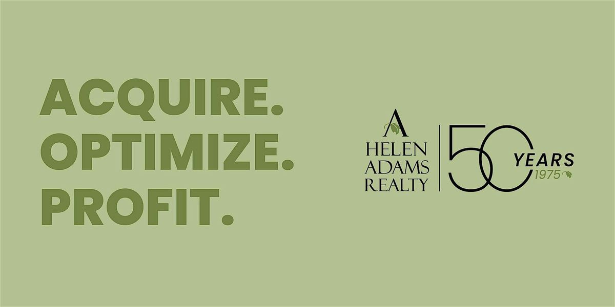 ACQUIRE. OPTIMIZE. PROFIT. Real Estate Investing Starts Here.