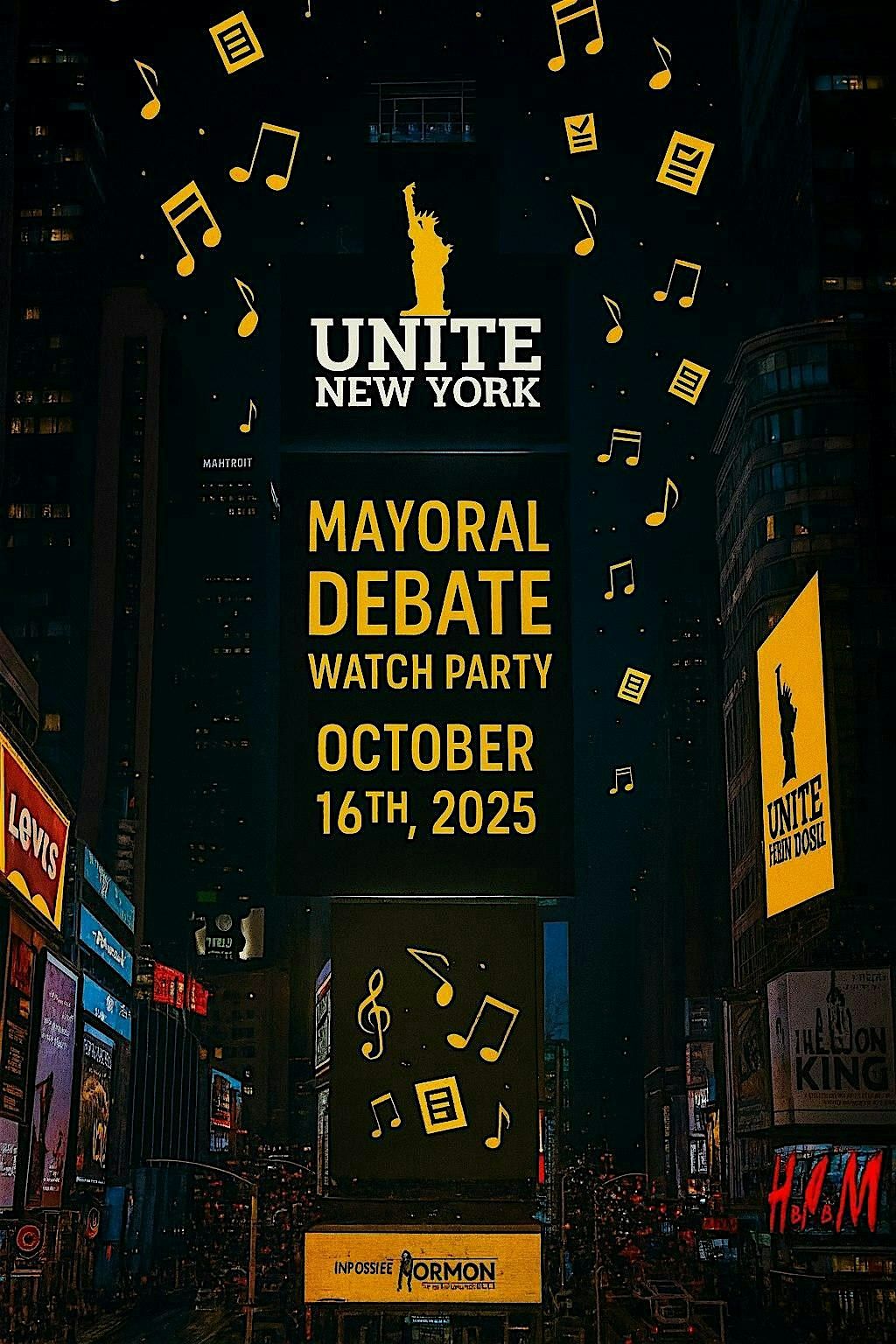 Mayoral Debate Watch Party - UNITE NEW YORK