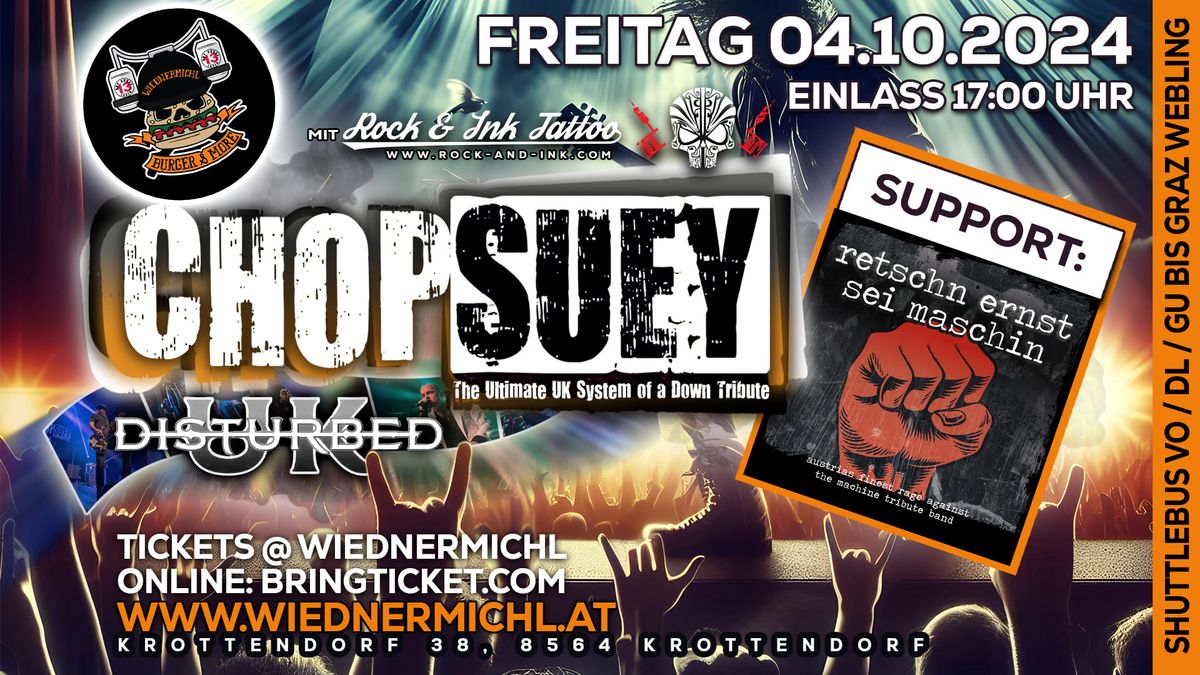 SOAD & DISTURBED TRIBUTE + RETSCHN ERNST SEI MASCHIN @WIEDNERMICHL