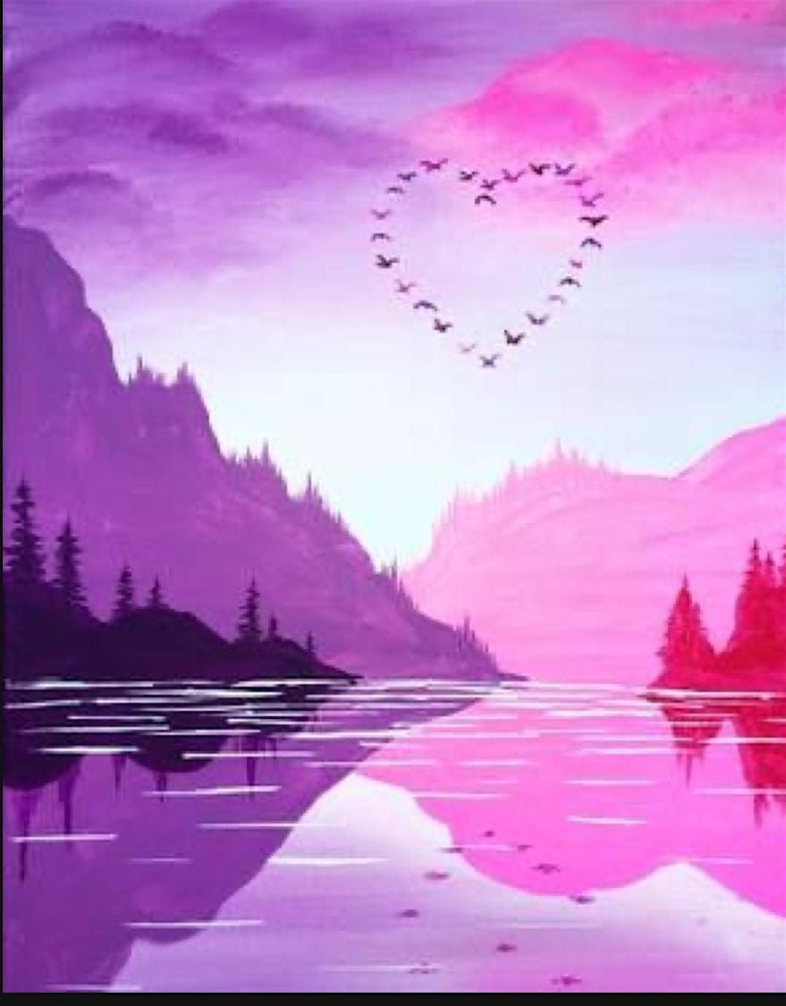 Mountain Love   Sip & Paint