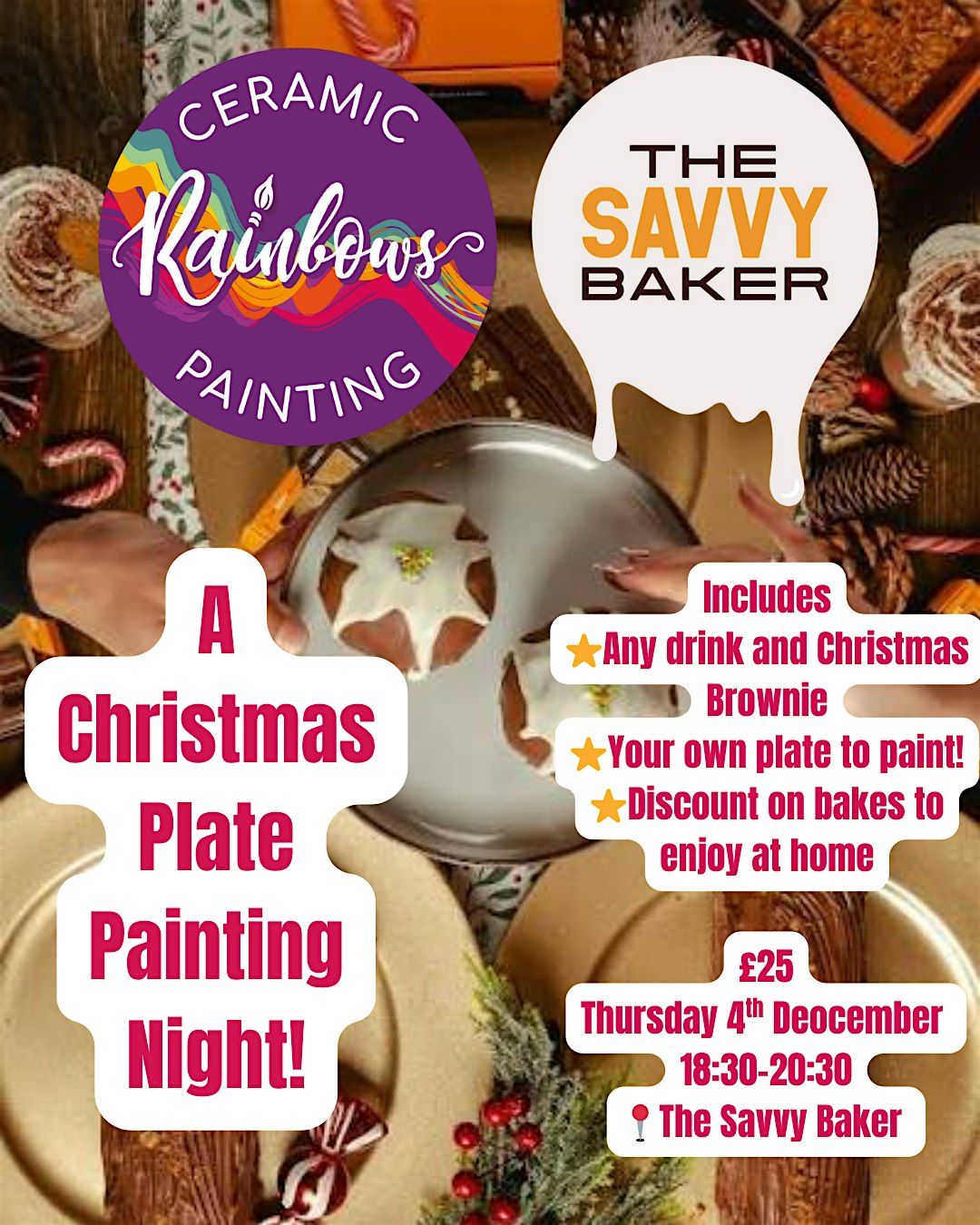 A Christmas Plate Painting Night